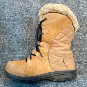 Columbia Women 7.5 Ice Maiden II Tan Faux Fur Waterproof Insulated Ski Snow Boot